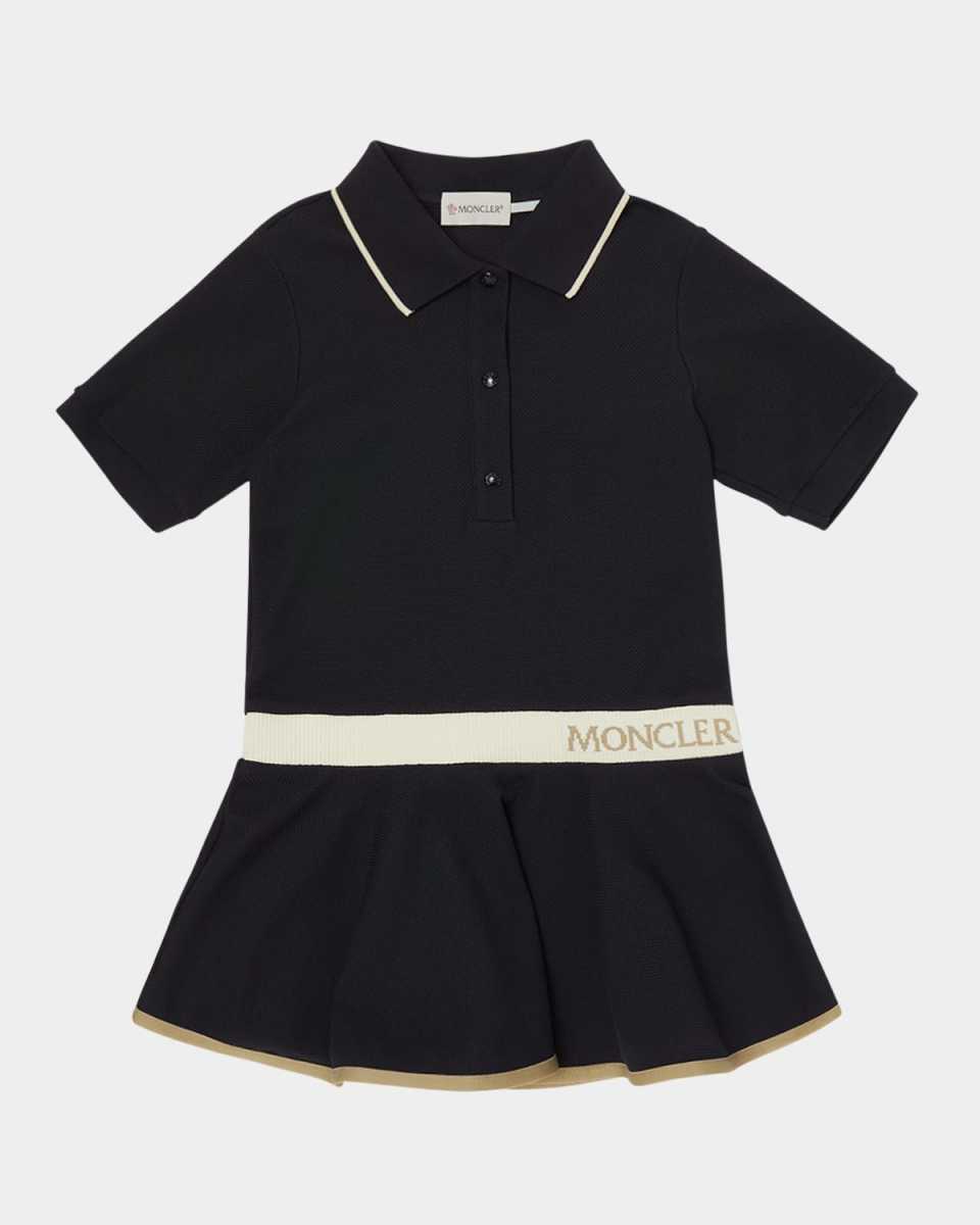 Girl's Logo-Print Polo Dress, Size 4-